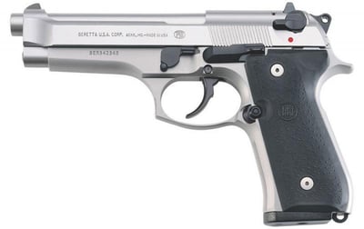 Beretta 92FS Inox Stainless 9mm 4.9" Barrel 15-Rounds - $700.99 ($9.99 S/H on Firearms / $12.99 Flat Rate S/H on ammo)