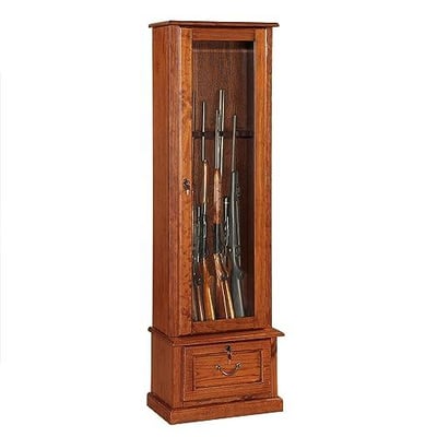 American Furniture Classics Model Wood Gun Display Cabinet, Brown - $172.98 (Free S/H over $25)