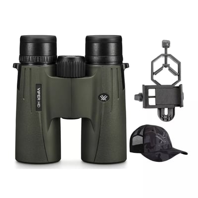 Vortex 10x42 Viper HD Roof Prism Binoculars with Smartphone Adapter and Logo Hat - $349.99 w/code "FCVV150" (Free 2-day S/H)