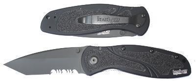 Kershaw Blur Tanto Black Pocketknife, 3.4" Sandvik 14C28N Stainless Steel Recurved Blade, Assisted Thumb-Stud Opening EDC - $69.98 + FREE Shipping