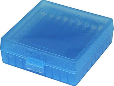 MTM P-100-22-24 22-Long Rifle 100 Round Flip-Top Ammo Box, USA Made, Clear Blue, - $2.93 + FREE Shipping