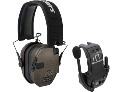 Walker's Razor Slim Low Profile Electronic Earmuffs (NRR 23dB) Flat Dark Earth with Free Walkie Talkie - $29.99 (Limit of 1) (Free Shipping on $100+ Orders)
