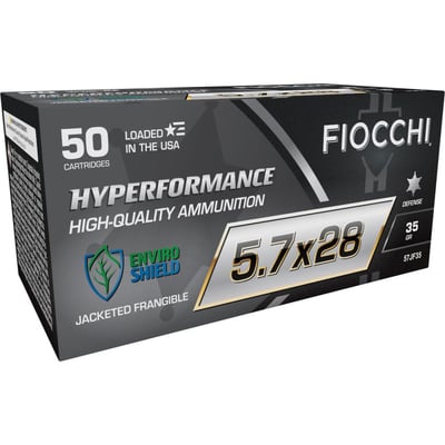 FIOCCHI AMMUNITION - 5.7x28 35gr Jacketed Frangible 50/Box - $31.49 after code: FLASH