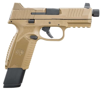 FN 509 Tactical 9mm Luger 4.50" TB 17+1 24+1 Flat Dark Earth Interchangeable Backstrap Grip - $785.41 (e-mail for price)