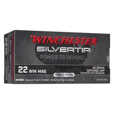 Winchester .22 WMR 40 gr Ammo Silvertip HP - 50rds - $12.99