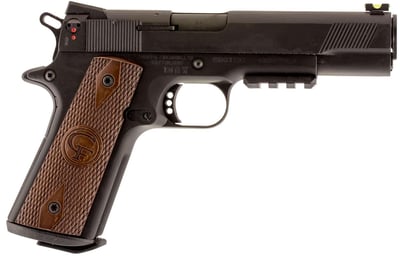 Chiappa 1911-22 Custom 22 LR SAO 5" 10+1 Walnut Grip Black Slide - $262.99 