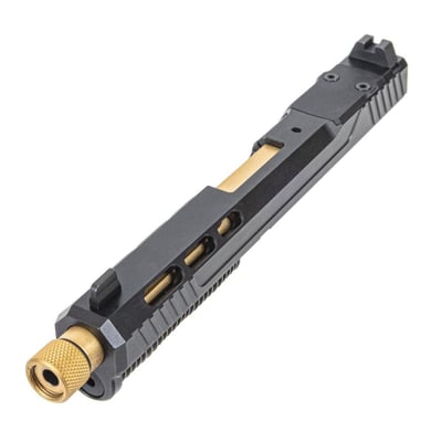 PSA 5.7 Rock RK1 Complete Optics Ready Slide With Gold Threaded Barrel, Black - $249.99