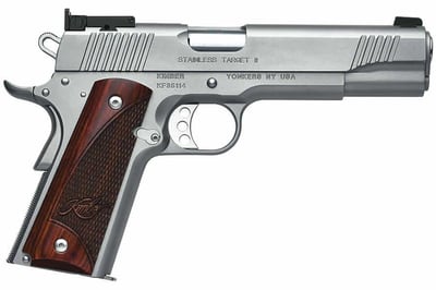 Kimber 1911 Stainless Target II .45 ACP 7 + 1 Capacity, 5 " Barrel Rosewood Grip - $810.99 ($14.99 flat rate shipping)