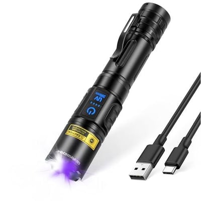 DARKBEAM UV Flashlight Blacklight 395nm Black Light, High Lumens LED Flashlights USB Rechargeable Super Bright - $9 w/code PUWIW4WP + FREE Shipping