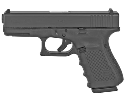 Glock G19 Gen 4 Compact 9mm Luger 4.02" 15+1 Black Steel Slide Black Interchangeable Backstrap Grip Fixed Sights - $399.74 (Email for price) 