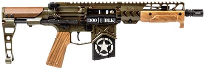 NEW Battle Arms Development TANKER300P Tanker 300 Blackout 20+1 7.50" Nitride Steel M4 Profile Barrel M-LOK Handguard Parkerized Green & Cosmoline Theme Alum Picatinny Rail Receiver Walnut Grip - $3148.23 