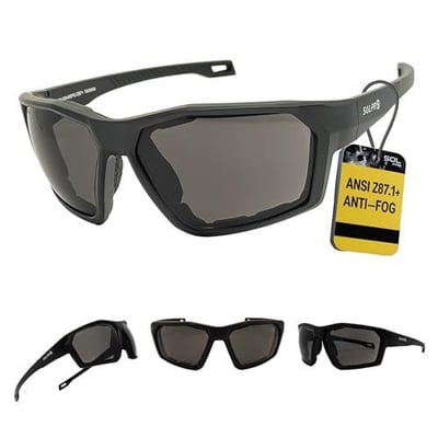 SOL PRO Anti-Fog Safety Sunglasses, UV 400, Wrap Around Design, Foam Padding, Dustproof Windproof - $11.94 + FREE Shipping
