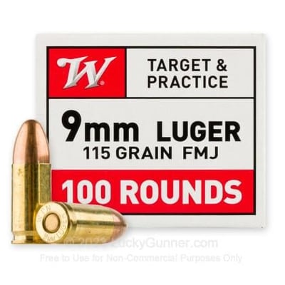 Winchester 9mm 115 Grain FMJ 1000 Rounds - $255