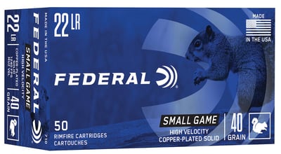 Federal 710 22LR 38gr Copper-Plated Round Nose 50 Per Box-ship to all lower 48 states - $4.31