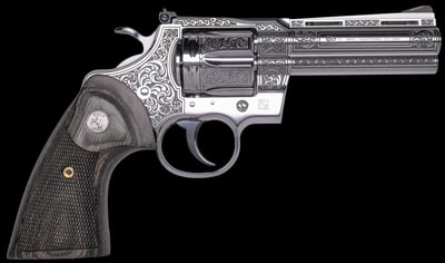 Collectible only 300 made Colt Python Renaissance .357 Magnum 4.25" Revolver – Engraved Stainless, Walnut Grip CNC CNCPYNRES4 UPC 199284945838 - $2674.42
