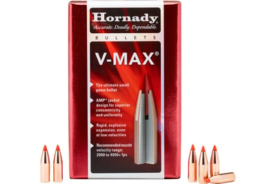 Hornady V-Max Rifle Bullets - .17 Caliber - .172 Diameter - 20 Grain - 100 Rounds - $21.99 (Free S/H over $50)