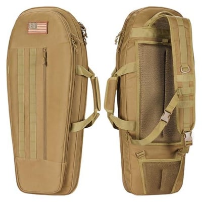 40% off CVLIFE 30'' Soft Rifle Case, Tactical Rifle Bag Sling Backpack Bag with Padded Shoulder Strap and Lockable Zippers, Molle System for Hunting and Shooting w/code CPV4MRIZ - $35.39 + FREE Shipping