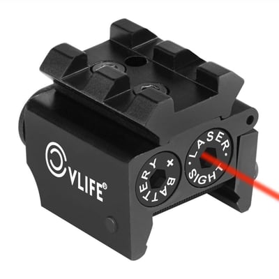 Mini Red Dot Gun Sight Laser with Rail Mount for Pistol Handgun Low Profile Rifle - $9.99 w/code LRPBRWUC (Free S/H over $25)