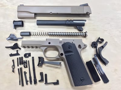 1911 Tactical 80% Builders Kit FDE Your Choice .45 ACP - 9mm - $650