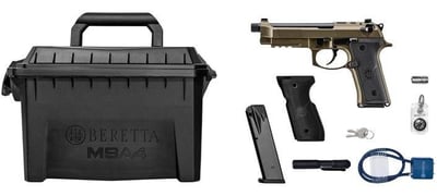 Beretta M9A4 Overlanding Bronze 9mm 5.1" Threaded Barrel 18-Rounds w/ Flashlight, Compass, 10mm Socket - $943.92 *Email Price* 