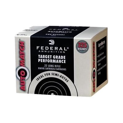 Federal AutoMatch Target 22 Long Rifle Ammo 40 Grain Lead Round Nose 325 Rnds - $28