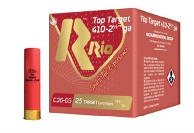 Rio TT410 .410ga 2.5 inch Shotgun Shells - #7.5 1/2 oz. 1200 fps 25rd Box - $12.63 (S/H $19.99 Firearms, $9.99 Accessories)