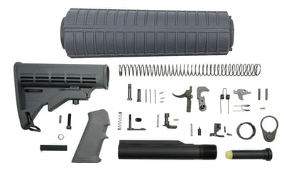 PSA Classic AR-15 Lower Build Kit with Mid-Length Handguard, Gray - $79.99