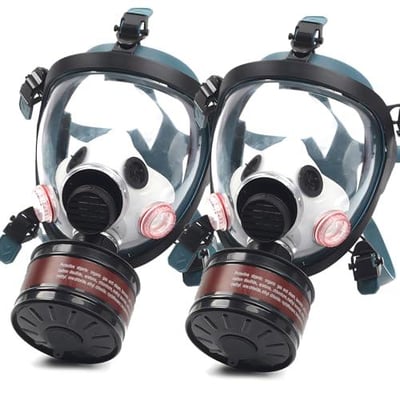 Gas Masks Survival Nuclear and Chemical with 40mm Activated Carbon Filter, Tactical Full Face Respirator Mask for Gases Dust Vapors Chemicals Spray Paint Sanding Welding (2 Pack) - $49.99 + FREE Shipping