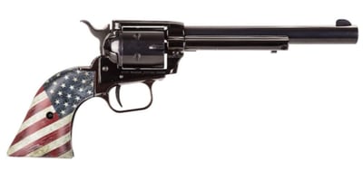Heritage Rough Rider 6.5" .22 LR Revolver, US Flag Grips - RR22B6USFLAG - $99.99 