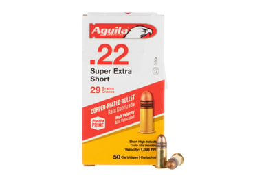Aguila .22 29gr Super Extra Short High Velocity Box of 50 - $4.49