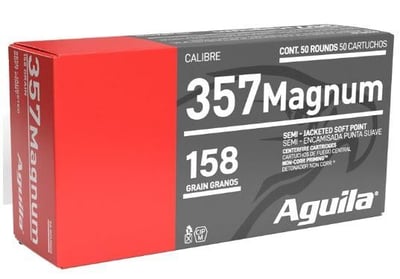 Aguila Target & Range Handgun 357Mag 158gr Semi Jacketed - 50 Rd - $27.65