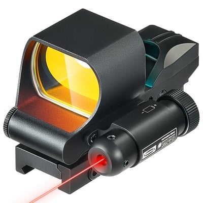 PINTY 3 MOA Red Dot with Integrated Red Laser 4 Reticle Patterns 5 Brightness Levels for 20 mm Picatinny Weaver Rails - $29.74 w/code "Q6QGJS22" + FREE Shipping