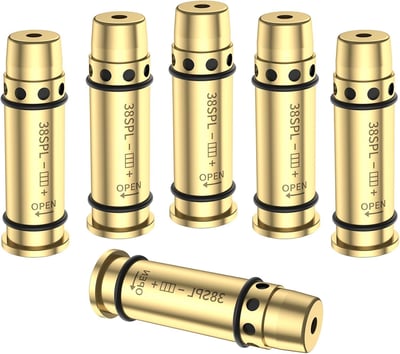 Generic 6 Pieces Laser Training Cartridge for .38SPL/.357mag in Rubber Snap Cap - $95.4 After Code "SHUQ2025" + FREE Shipping