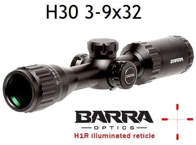 Barra Rifle Scope, BDC Reticle Capped Turrets ( H30 3-9x32) - $103.99 w/code 3Y2R2MLE + Free Shipping (Free S/H over $25)