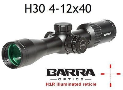 Barra Rifle Scope, BDC Reticle Capped Turrets (H30 4-12x40) - $110.49 w/code 3Y2R2MLE + Free Shipping (Free S/H over $25)