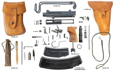 VZ 61 Skorpion Parts Kit With Magazines, Pouch, Holster, Lanyard, & Cleaning Kit - $199.99 