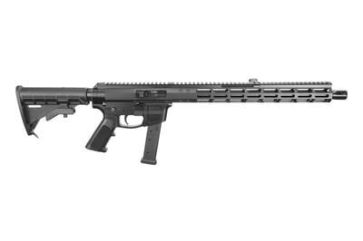 Foxtrot Mike Mike-9 9mm Ambi Billet Front Charging 16" Rifle, M4 Stock, Micro 4-Port Muzzle Brake, A2 Grip - $609.95 (Free S/H over $175)