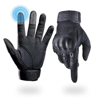 Liovoras Tactical Gloves Hard Shell Knuckle Protection & Leather Palm - $13.99 + FREE Shipping