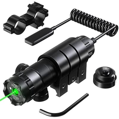 Pinty Hunting Rifle Green Laser Sight Dot Scope Adjustable with Mounts - $14.9with code "YIVIKITJ"  (Free S/H over $25)