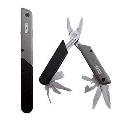 SOG Multitool Pocket Knife - Baton Q3 Mini Utility Tool and Pliers Combo w/ 13 Tools - $39.99