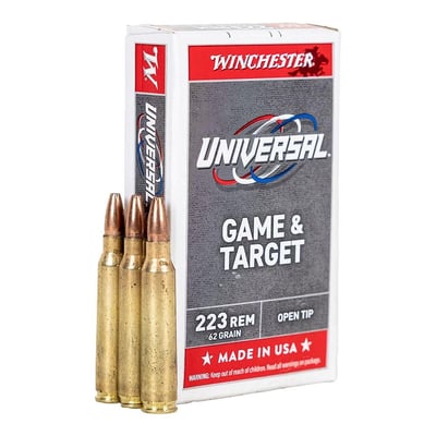Winchester Ammo .223 Remington 62gr FMJ Open Tip 20 Rounds - $7.99 