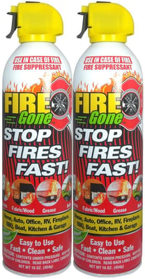 Fire Gone 2NBFG2704 White/Red Fire Extinguisher - 16 oz., (Pack of 2) - $9.99 after clipped coupon (Free S/H over $25)