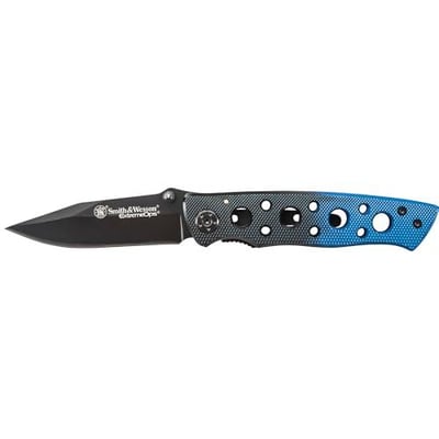 Smith & Wesson Extreme Ops CK111S 7.3in S.S. Folding Knife with 3.1in Serrated Clip Point Blade and Aluminum Handle for Outdoor, Tactical, Survival and EDC - $11.6 + FREE Shipping