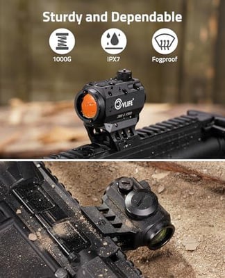 CVLIFE EagleFeather Multiple Reticle Red Dot 2 MOA Dot & 65 MOA Circle with Motion Awake Absolute Co-Witness with 10 Brightness Settings - $62.85 w/code "CDSBOTXS" + $15.2 Prime (Free S/H over $25)