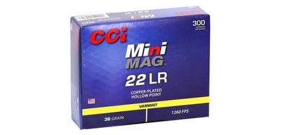 CCI .22LR Mini-Mag Ammo 36 Grain Copper Plated Hollow point 300RD - $23.35 w/code "HEAT10"