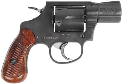 Rock Island Armory M206 38 Special 2" Barrel W/ Fixed Sights 6rd Wooden Grip Black - $255.08 
