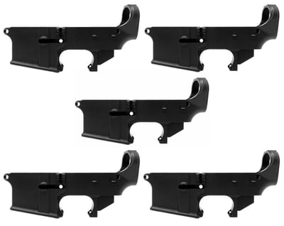 5 PACK ANODIZED AR15 80% Lower Receivers - $189.95