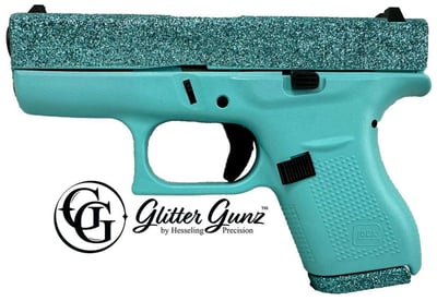 Glock 42 Gen3 .380 ACP 3.25" 6rd Semi-Auto Pistol MaliBlue Glitter - $344.28 