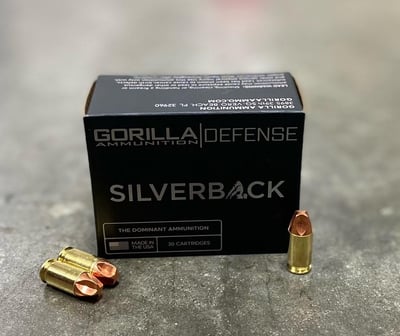 Gorilla Silverback 380 ACP 65gr, Lehigh Xtreme Defense, 20 Round Box - $29.99