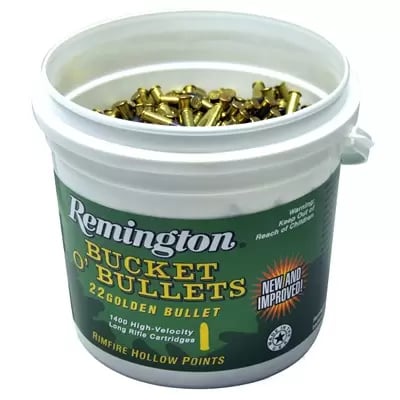 Remington Golden Bullet 22LR 36gr CPHP Buckets 1400 Rnds - $93.99 after code "HOME10" 